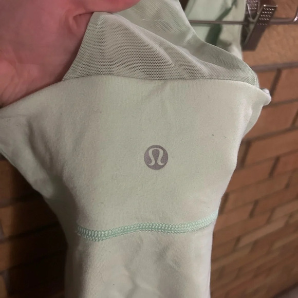 Lululemon Thick Strap Scoop Neck Halter Tank Top Light Green Size 4 - Picture 3 of 4